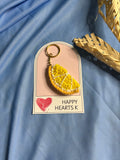 lemon slice keychain