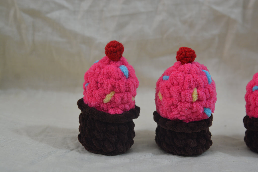 Whimsical Crochet Cupcake - Handmade & Eco-Friendly