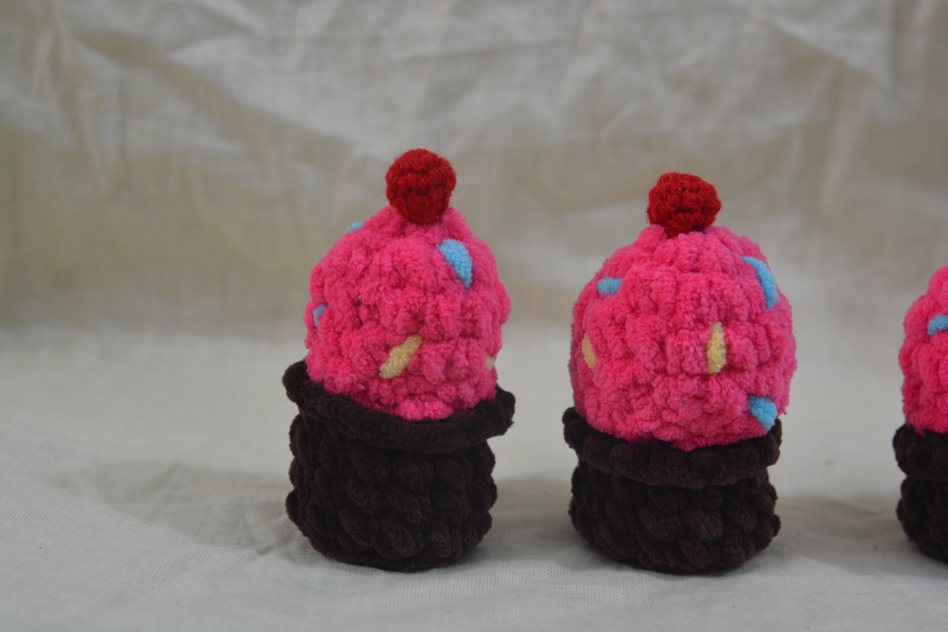 Whimsical Crochet Cupcake - Handmade & Eco-Friendly