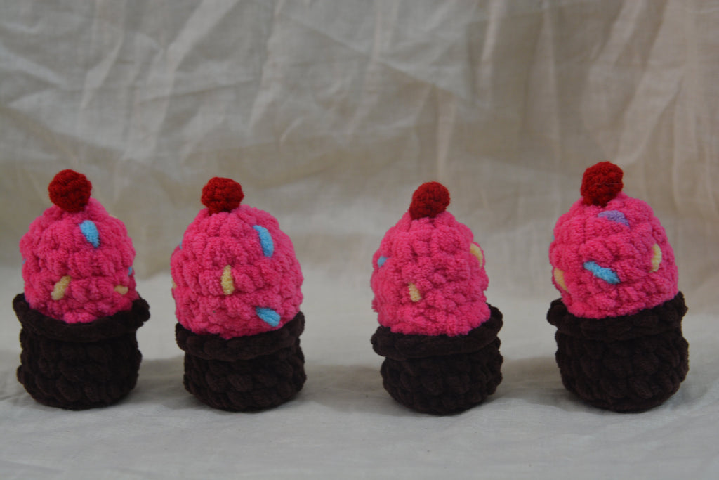Whimsical Crochet Cupcake - Handmade & Eco-Friendly