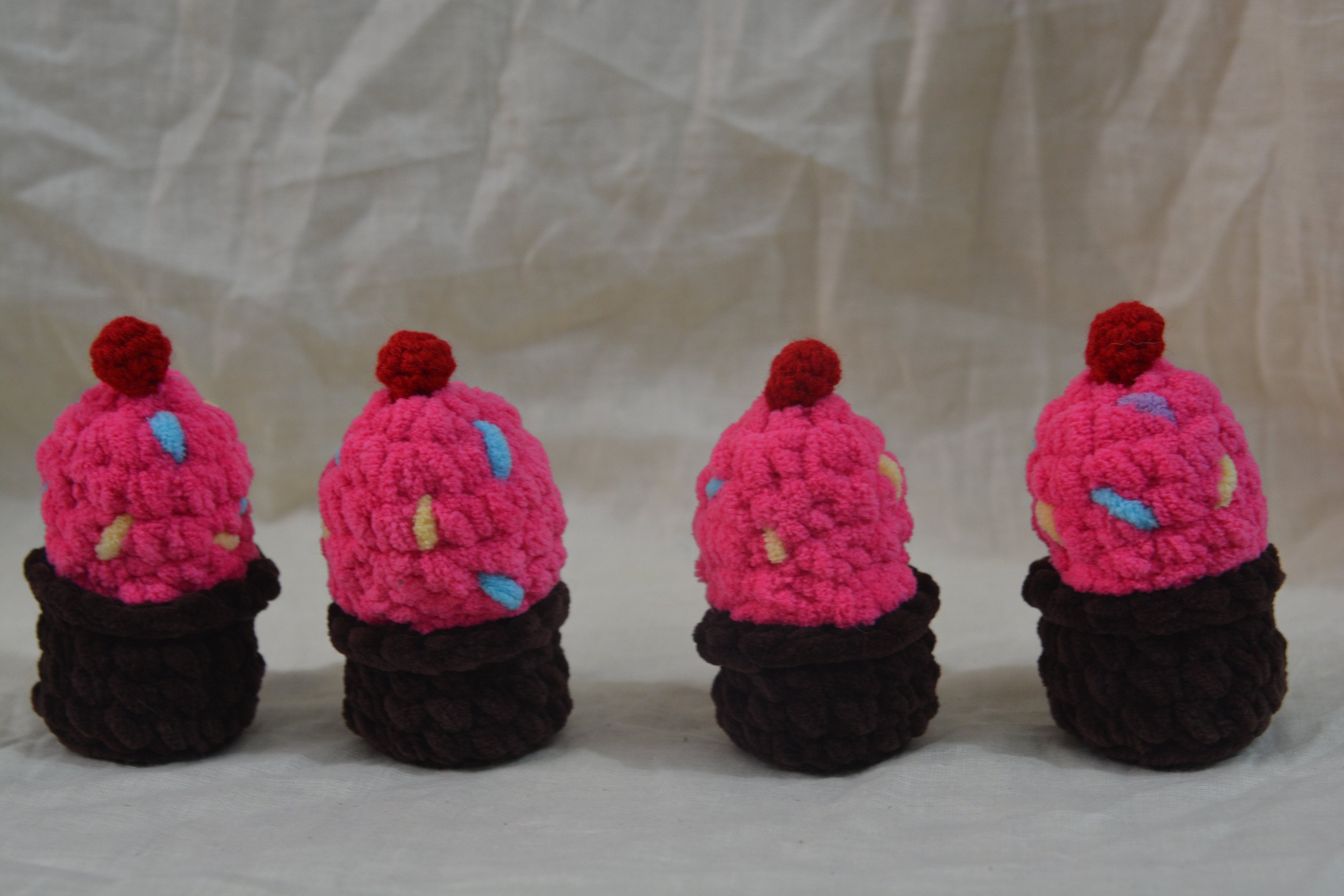 Whimsical Crochet Cupcake - Handmade & Eco-Friendly